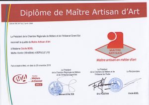 titre de maitre artisan c’est un très beau cadeau de fin d’année